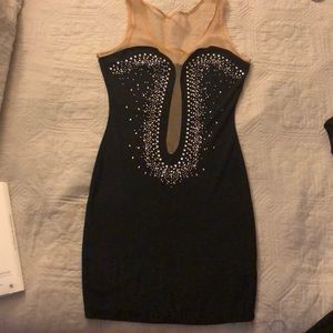 Black dress with rhinestones